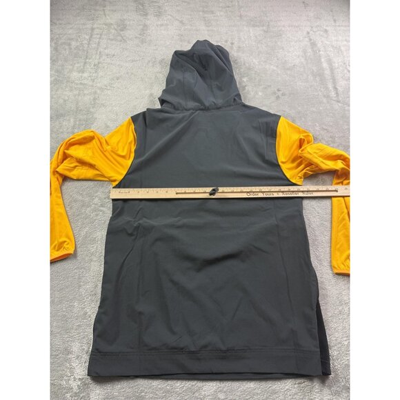 Nike Jacket Mens Small Black Yellow Hooded Quarter Zip Pullover Mesh FJ9536-015 - Picture 11 of 12